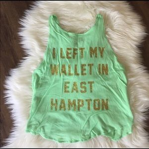 Wildfox I left my wallet in East Hampton… Tank Top